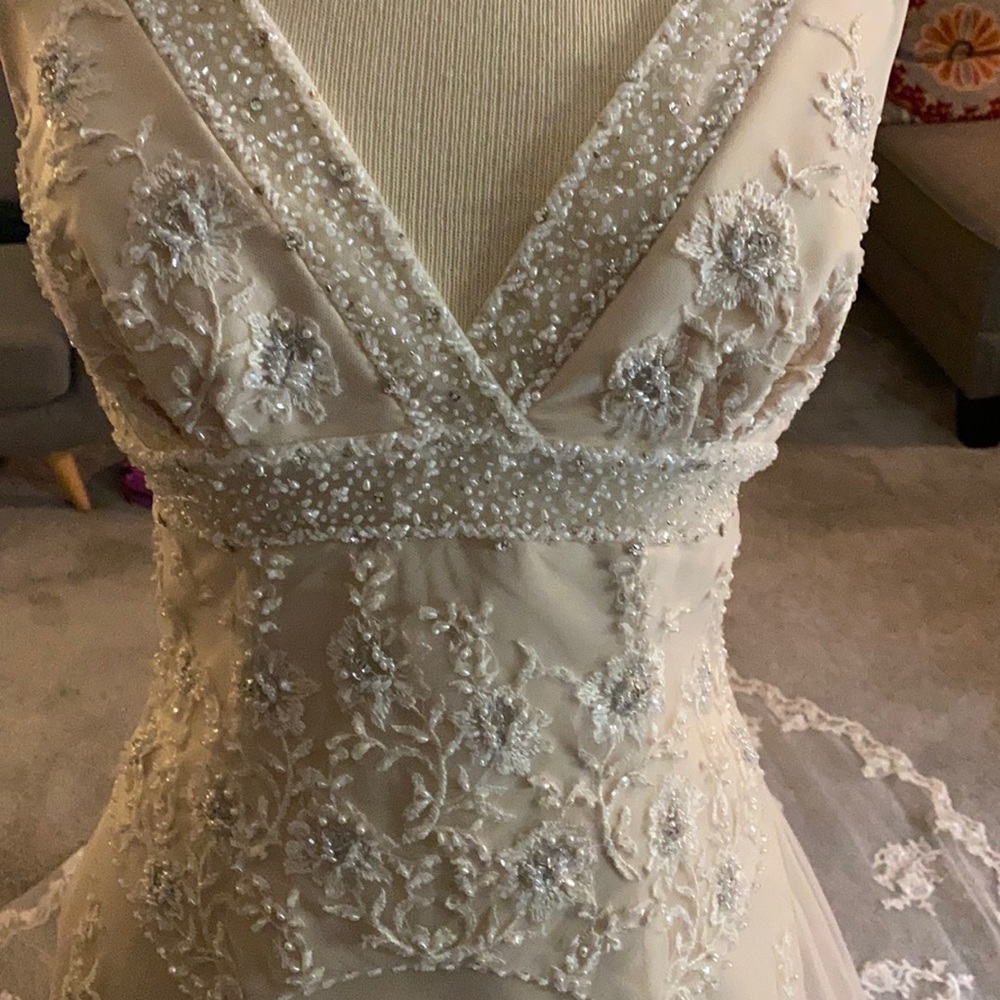 Light gold wedding dress